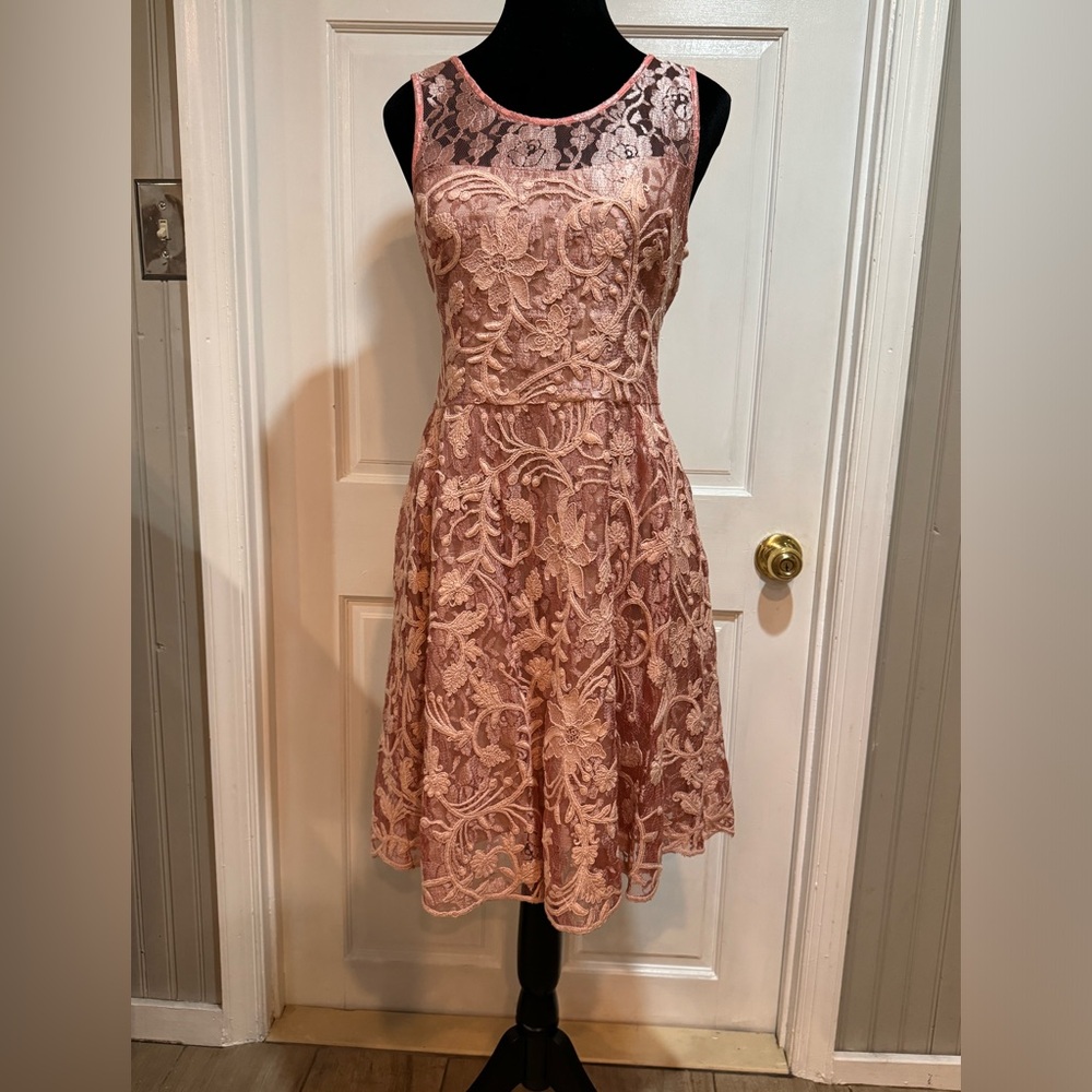 Yoana Baraschi Stretch Lace Dress with Back Cut-Out